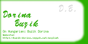 dorina buzik business card